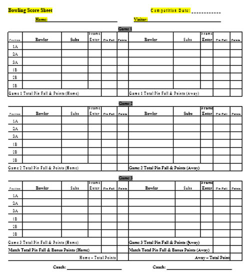 9 bowling score sheet templates excel 187 excelshe pool score sheets