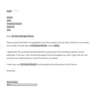 simple two weeks notice letters resignation letter sample two weeks notice sample