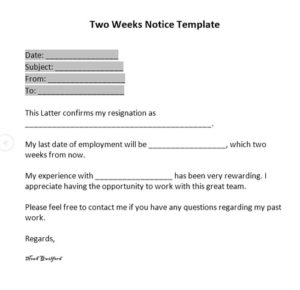 simple two weeks notice letters resignation letter sample employment notice letter